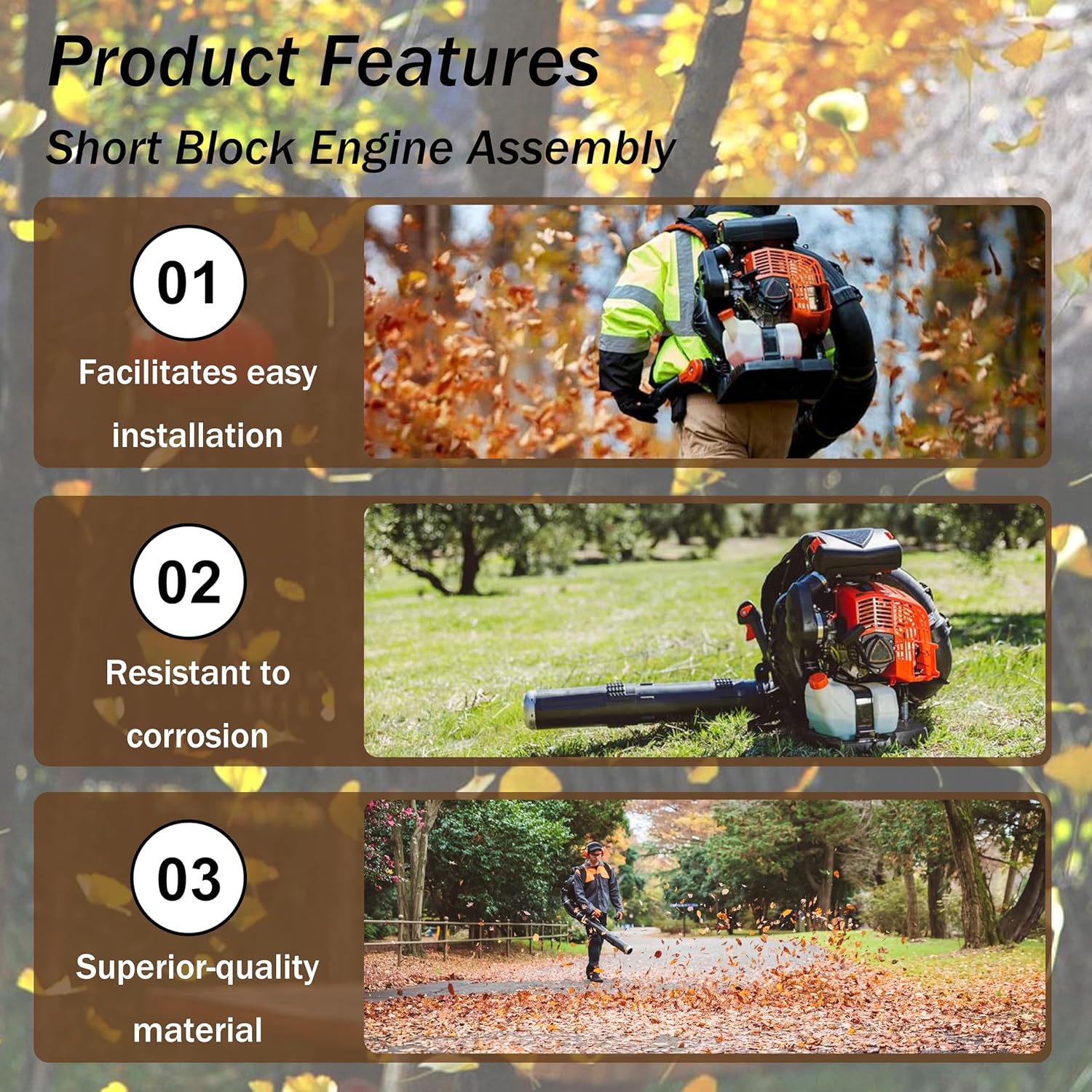 SB1127 Cylinder Short Block Compatible with Echo PB-8010 PB-9010 Backpack Blower Replace PB-8010,PB-9010,SB1129,SB1127