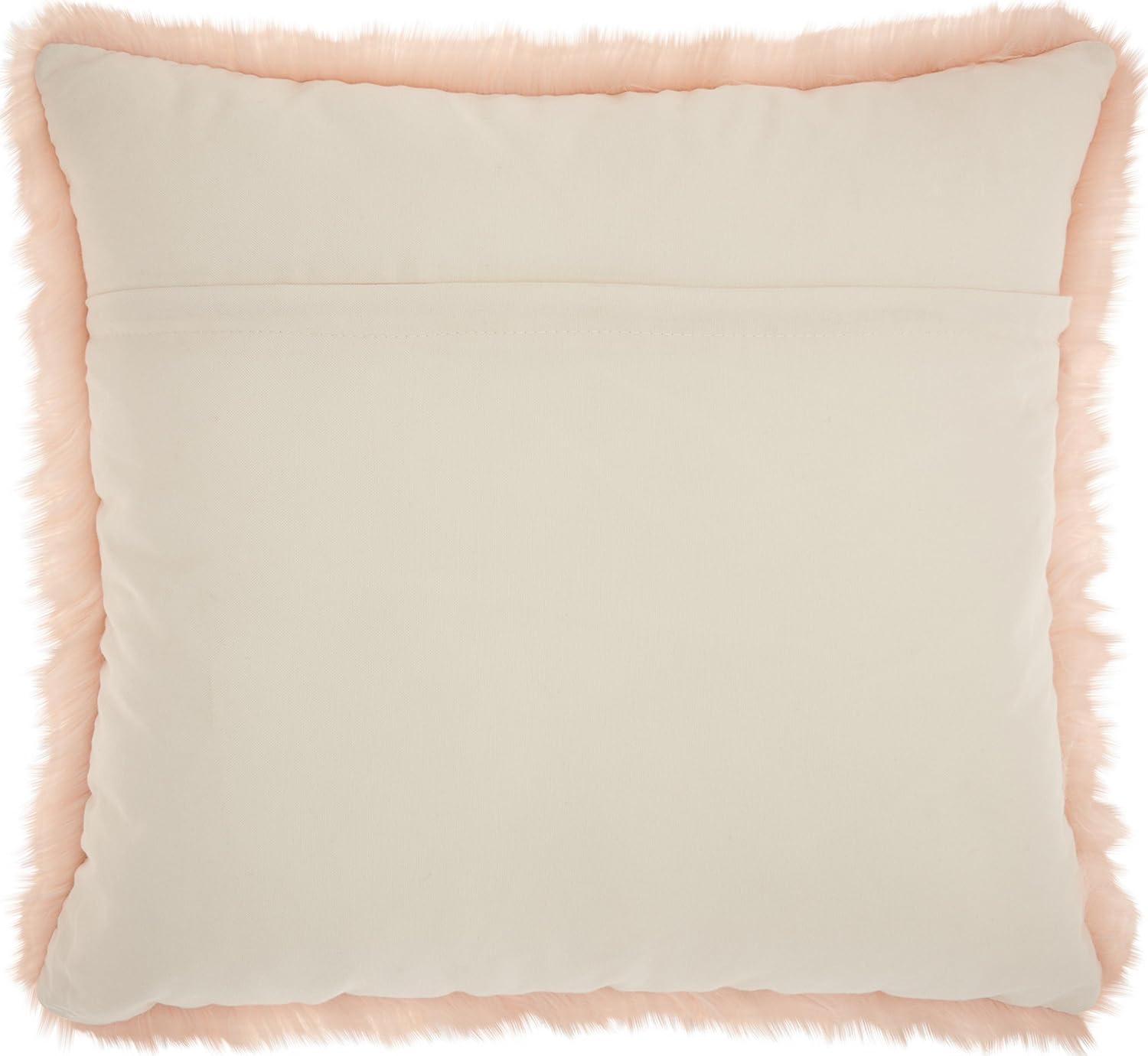 Nourison Home Mina Victory FL101 Remen Poly Faux Fur Throw Pillow, 14" x 24", Rose