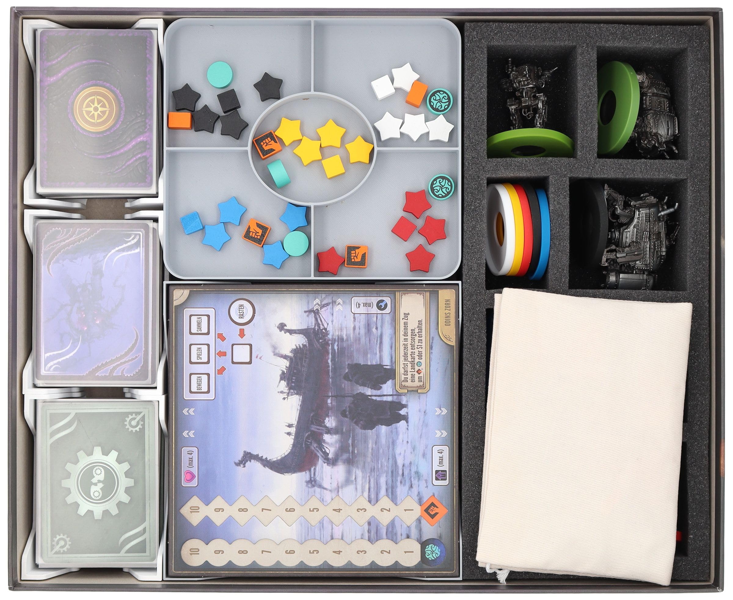 Feldherr Organiseur avec insert en mousse compatible avec Expeditions - Espace pour jeu de base + extension - Rangement pour matériel de jeu, protection pour miniatures