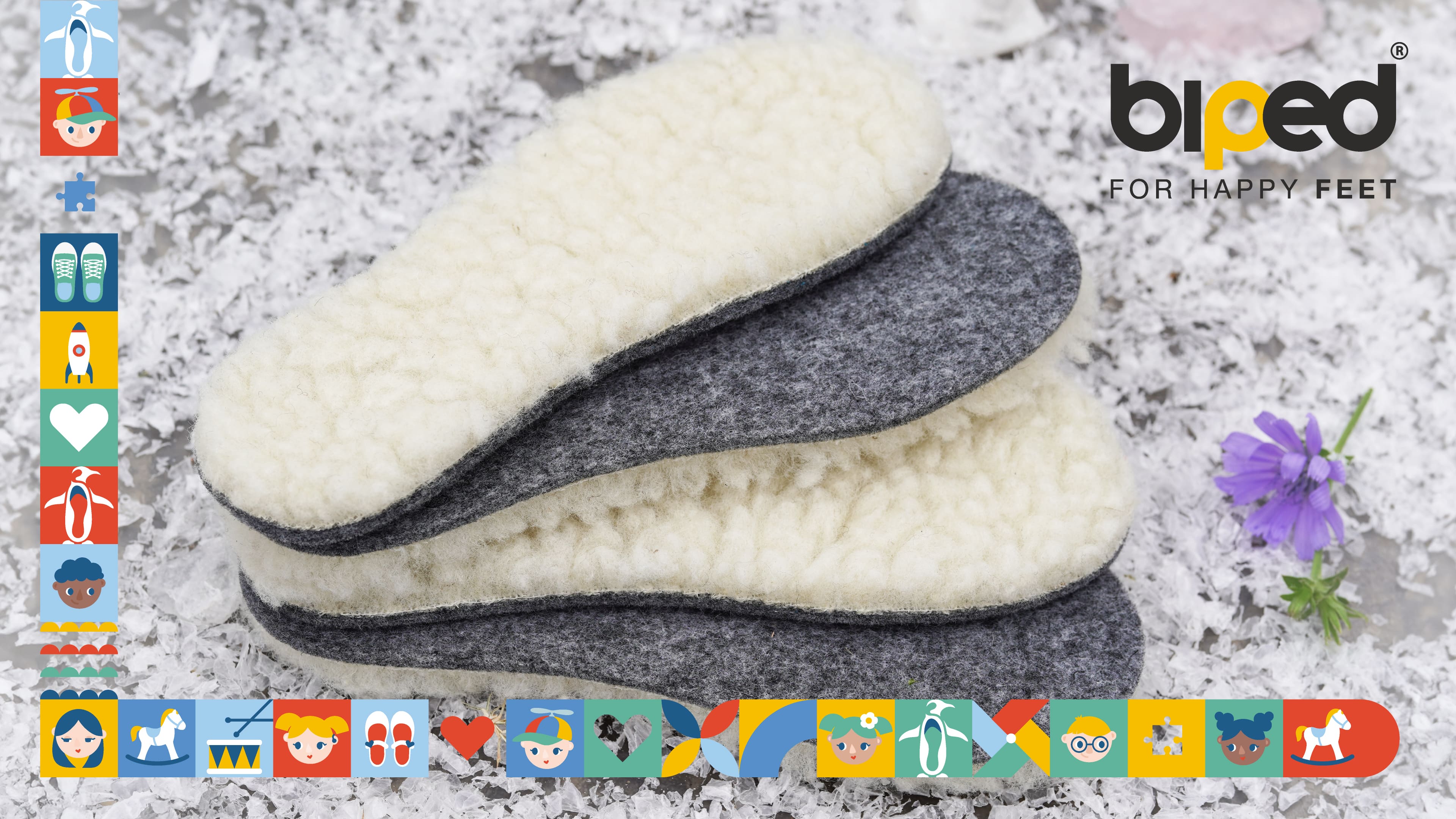 Biped Premium Semelles En Peau D'agneau - Non Colorées, Avec Dessous En Liège Et Caoutchouc Recyclé - Semelles En Peau D'agneau Chauffantes Z2791(42-43