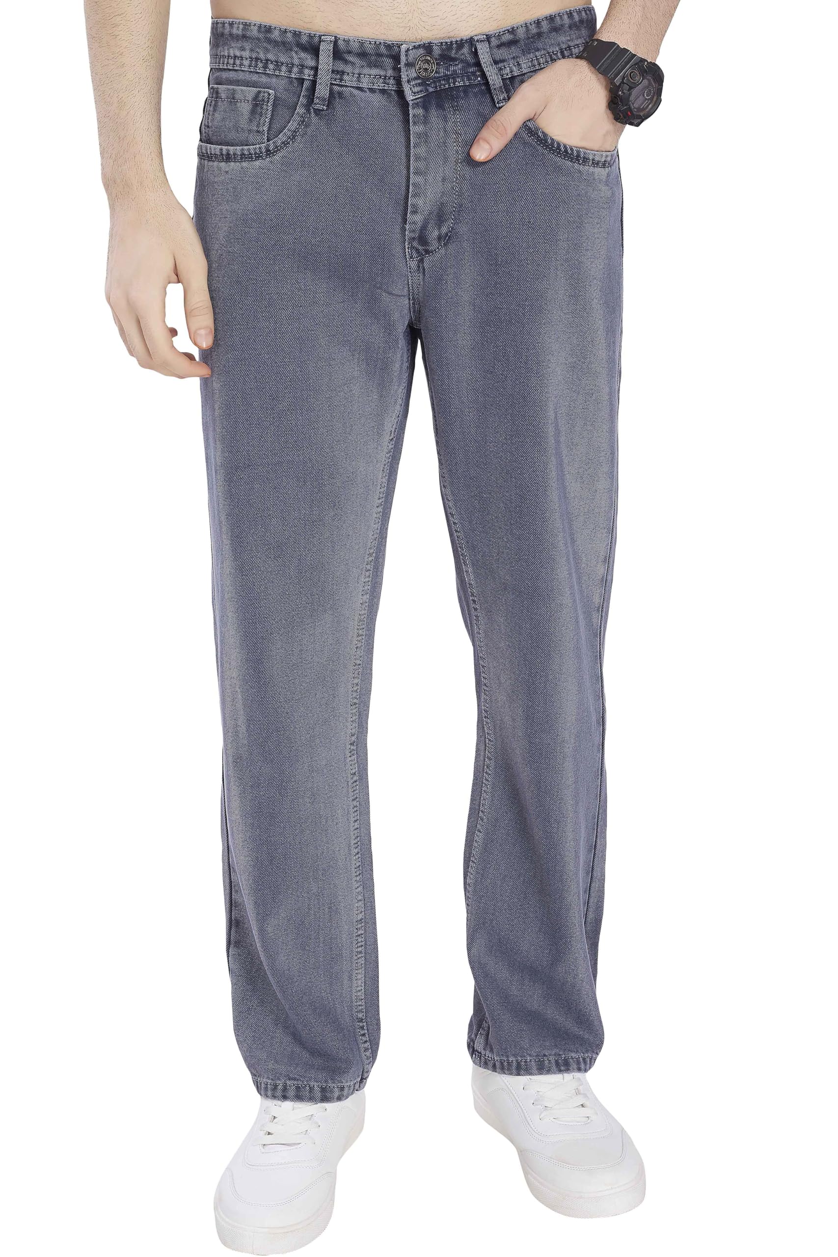 divisive Men's Baggy Oversized Relaxed Fit Cotton Denim Jeans-picture-12