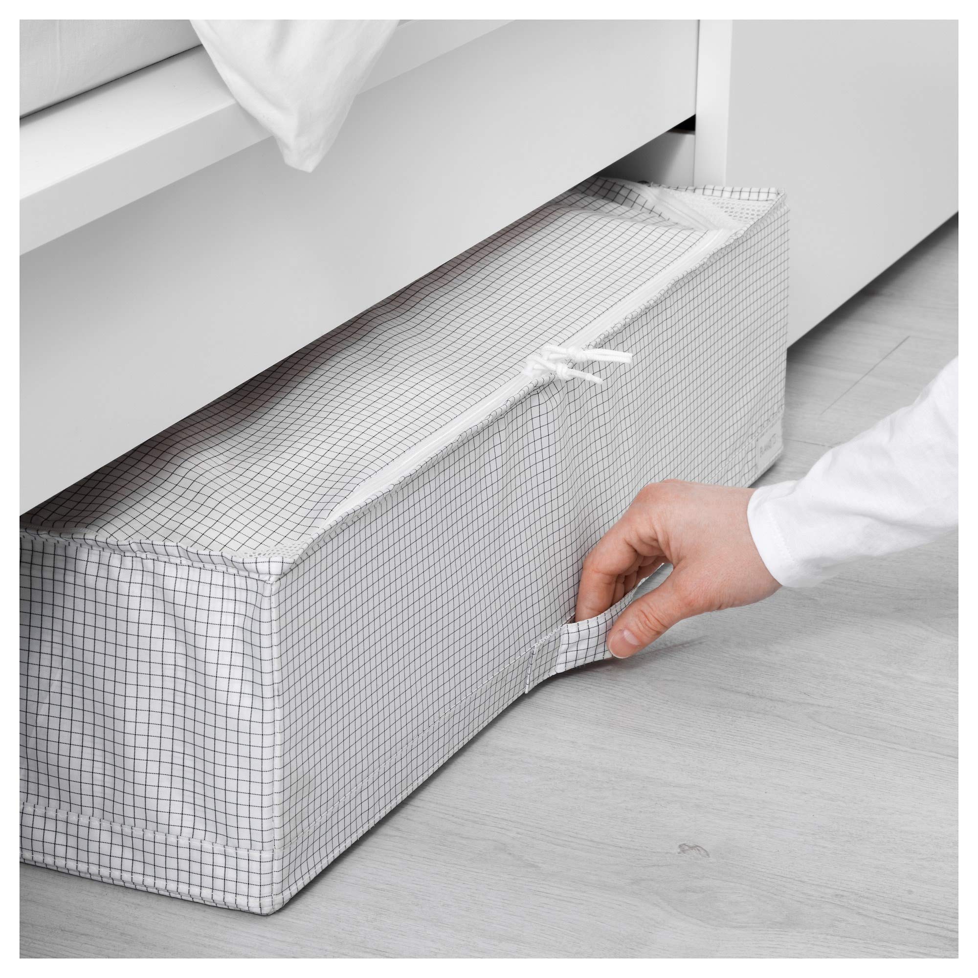 MBI Coffre de rangement blanc/gris Dimensions assemblé : largeur 71 cm, profondeur 51 cm, hauteur 18 cm.