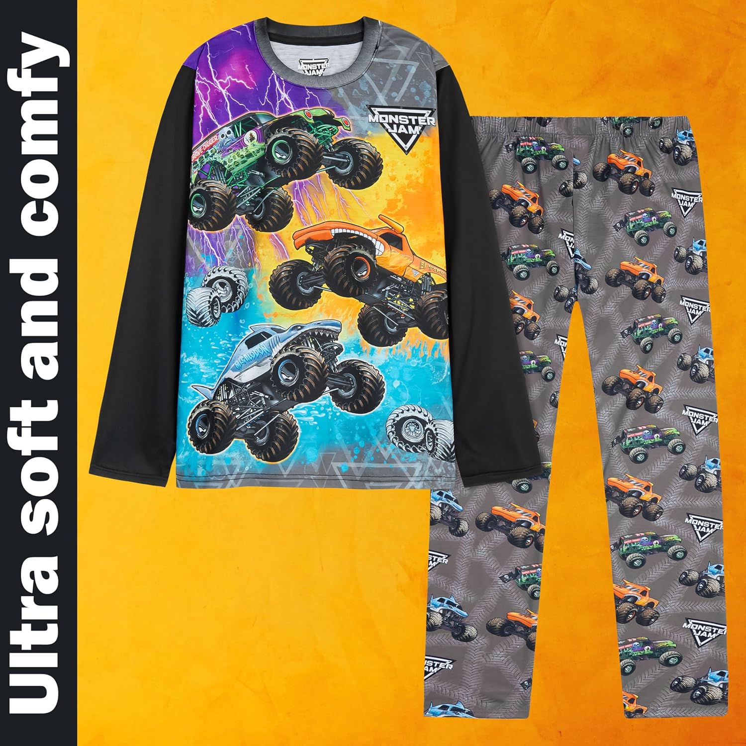 Get Trend Pajamas Set for Boys, 2-Piece Long Sleeve T Shirt, PJ Pants, Kids Lounge Sleepwear Set, Cozy Gifts for Boys - Image 3