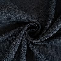 Vista 6 de Mantel de lino rectangular, tela 100% reciclada, lavable para mesa de comedor, fiestas de bufé y campamento, 60 x 84 pulgadas, color negro