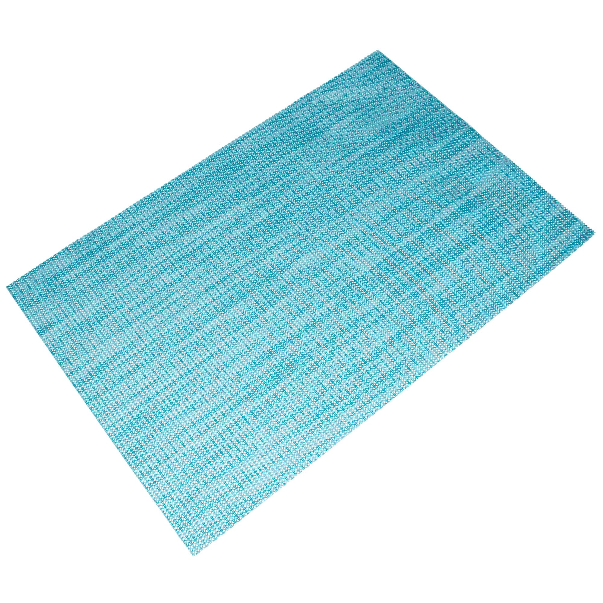 Prodbuy Blue [Pack Of 4] Aqua 45Cm Woven Flexible Plastic Placemats