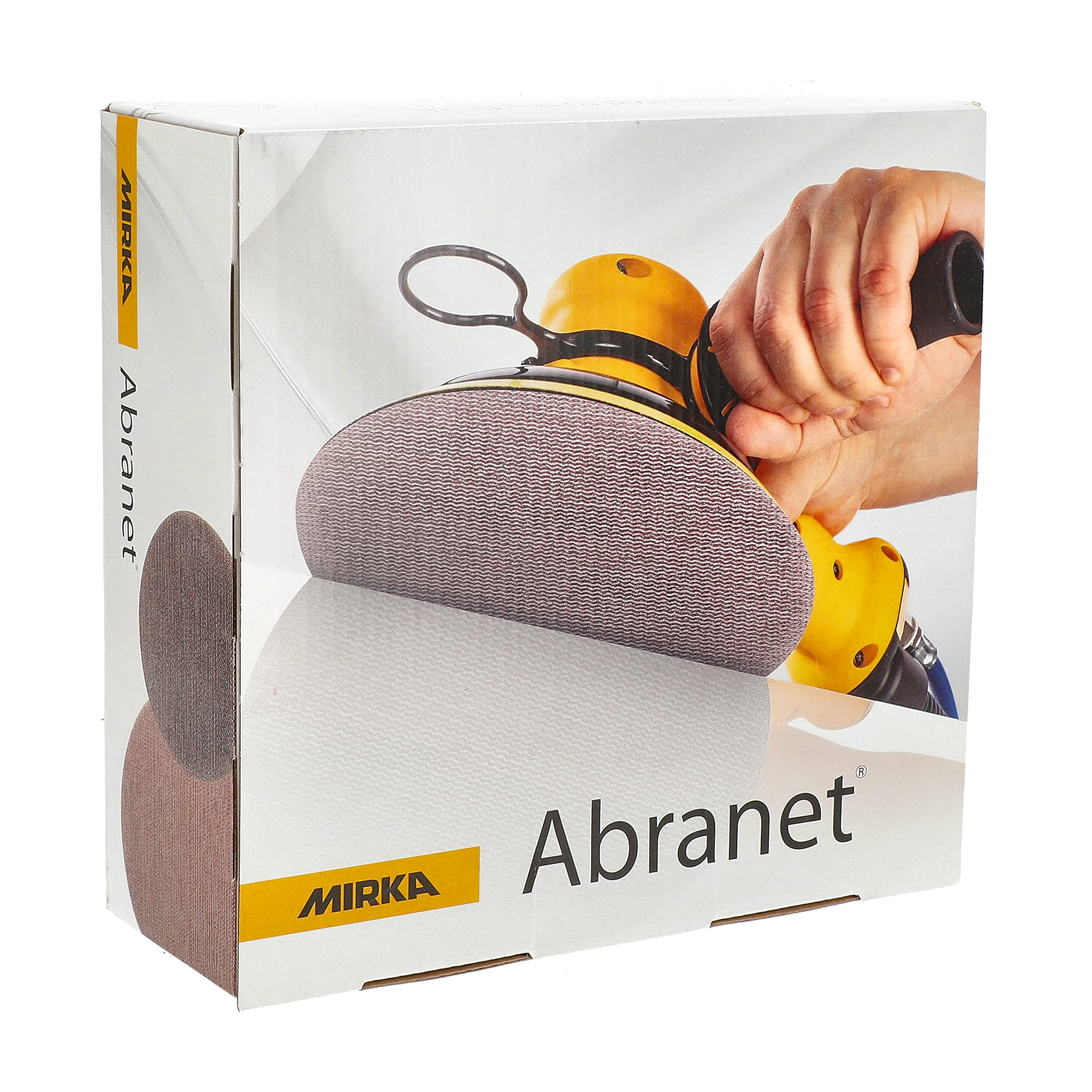 Mirka Abranet 5425205032 Tarcze szlifierskie siatkowe Ø 200 mm na rzep/ziarno P320 / 50 szt. / do szlifowania drewna, szpachelki, lakieru, tworzywa sztucznego