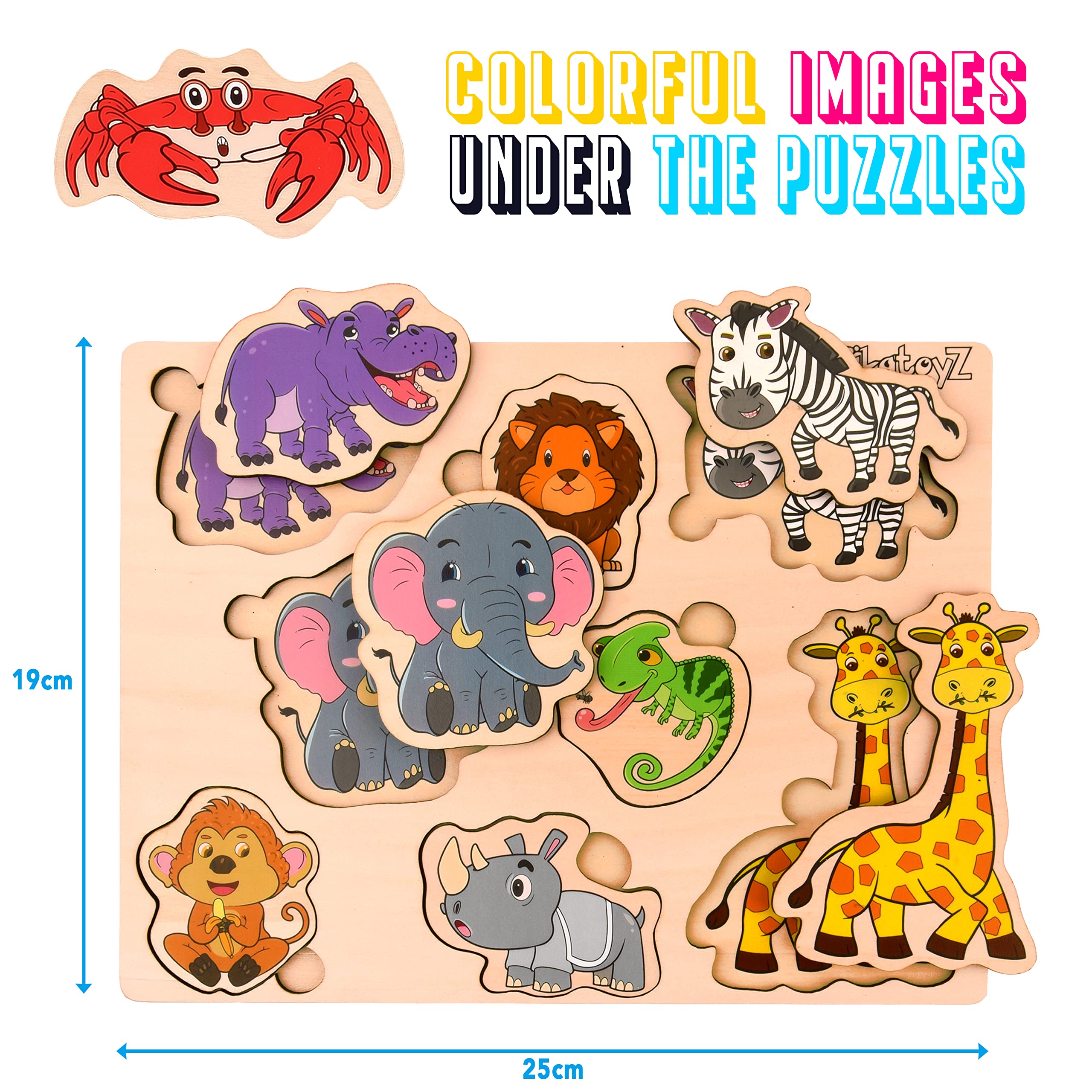 Wooden Toddler Puzzles - Montessori Learning Toys -2