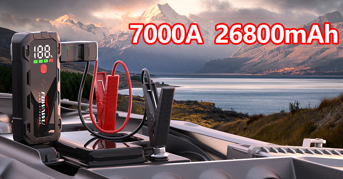 Amazon | FOWAWUジャンプスターター 26800mAh大容量7000Aピーク電流