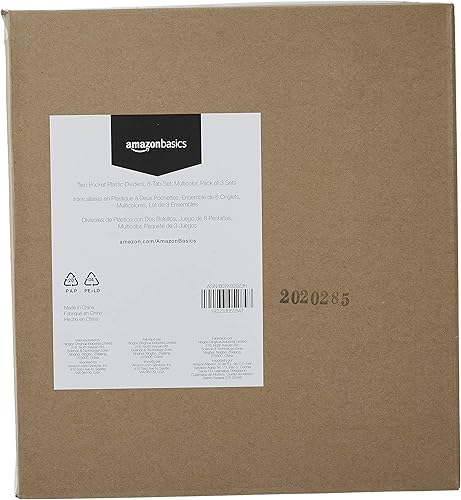 Miniatura 7 de Yaxa Basics - Separadores de pestañas para carpeta de 3 anillas, dos bolsillos, tamaño carta, colores surtidos, 24