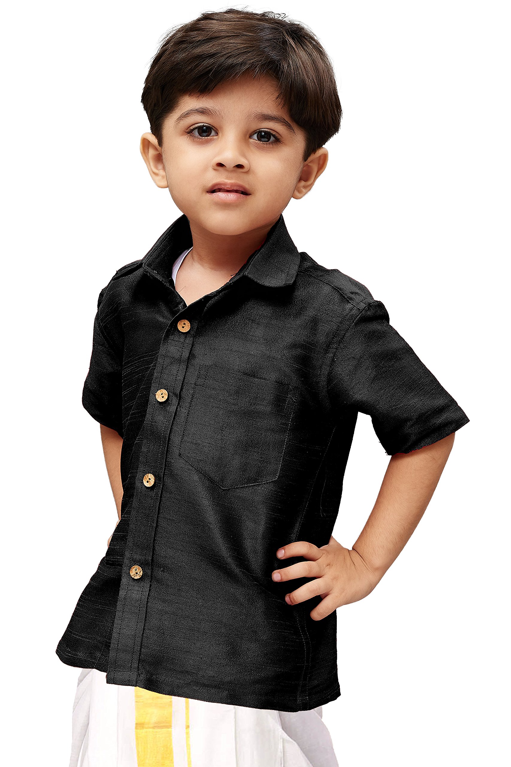 Jbn Creation Boys Cotton Silk Ethnic Shirt For Kids_Vasbshbl001_30