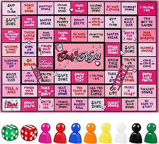 Drinking Games for Adult, Girls Night Rubber Mat Drinking Board Games, Funny Party Interactive Drinking Games for Girls Night, Bachelorette Party, Age 21+, 2-8 Players