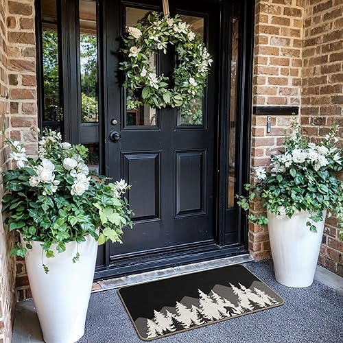 Miniatura 35 de Tapete divertido para puerta de campamento de 17 x 30 pulgadas, regalos de campamento para mujeres, alfombras de cámper para interior, alfombra