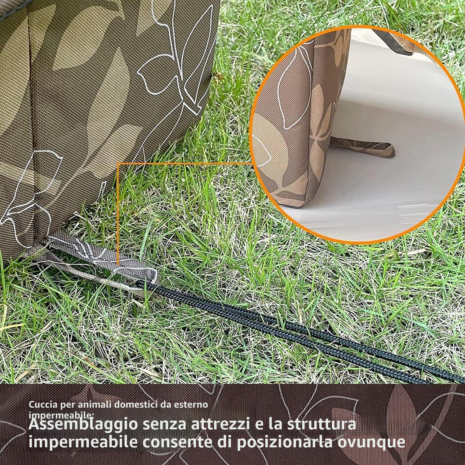 Casetta per gatti per esterni, resistente all'inverno, impermeabile, resistente alle intemperie, per animali domestici, morbida e calda, con cuscino rimovibile per cani