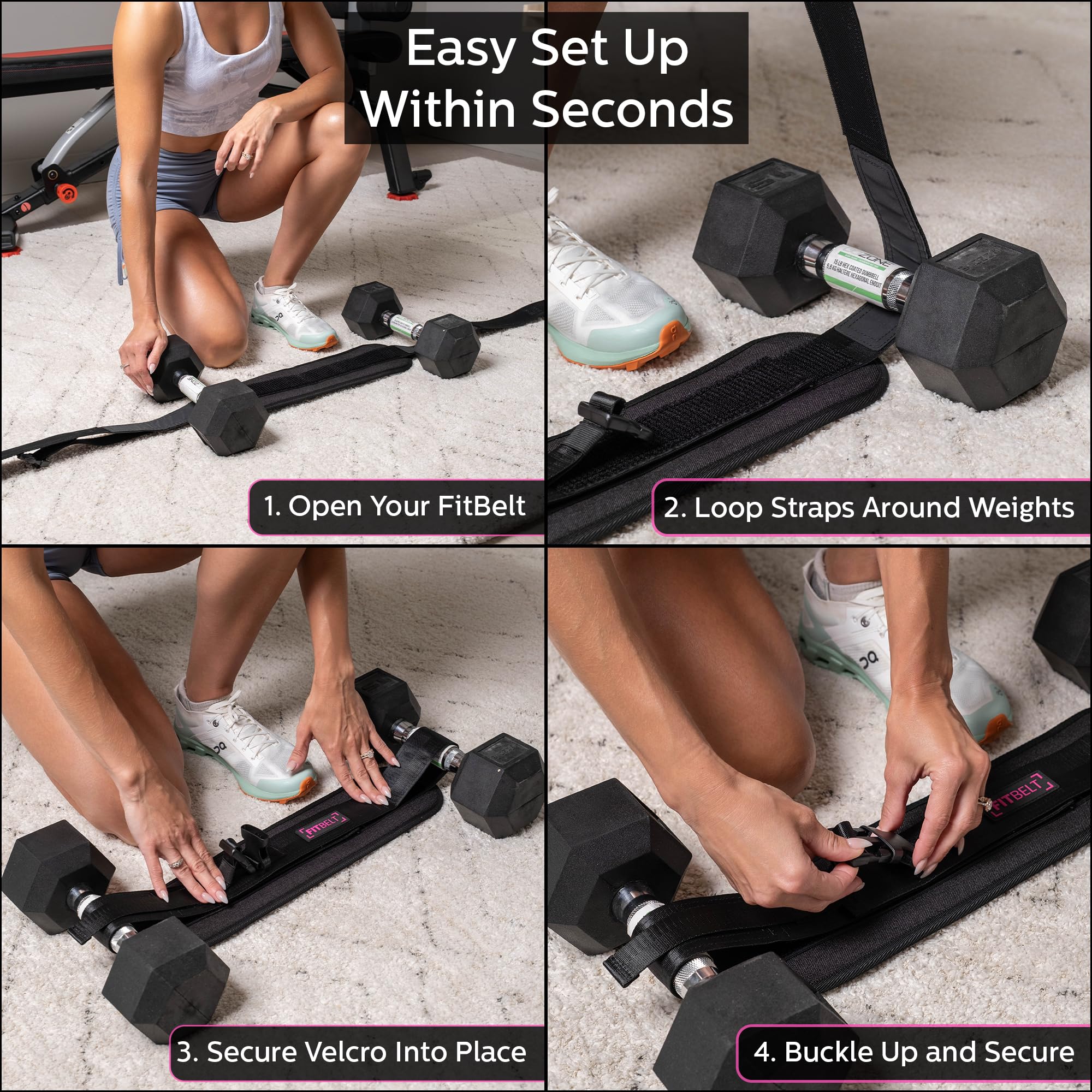 FitBelt Cintura Per Hip Thrust Con Imbottitura – Regolabile, Per Glutei, Adatta A Manubri E Bilancieri, Allenamento A Casa