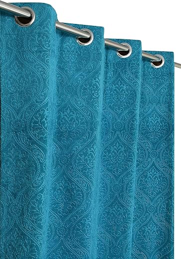 RSTC Window Curtain 5 Feet Long for Living Room – Window Curtain Set of 1 Pcs Panel, Velvet Blackout &amp; Stylish Parda for H...