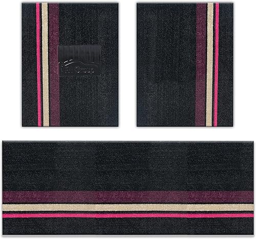 Miniatura 10 de FH Group Alfombrillas para automóvil, juego completo de alfombrillas de goma roja para todo tipo de clima, ultra bricolaje, impermeables,