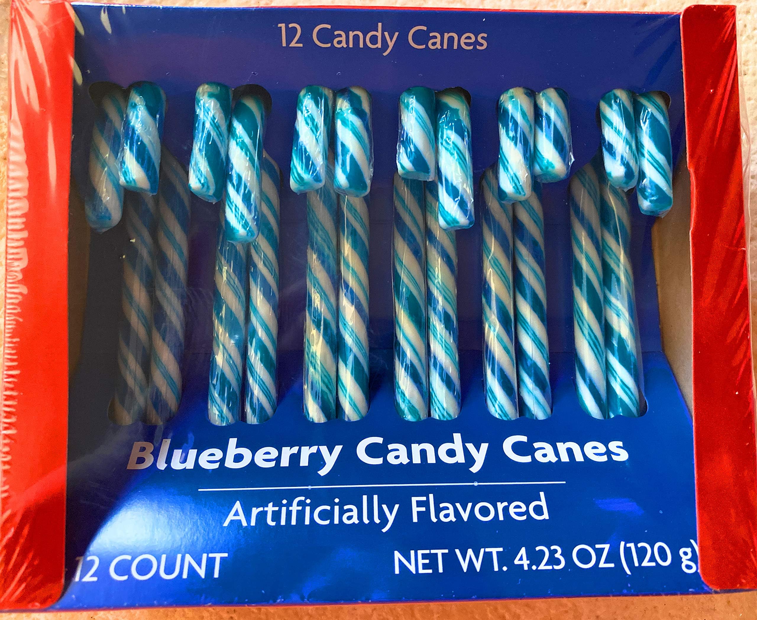 Blueberry Candy Canes (1) 12 count box 4.23oz