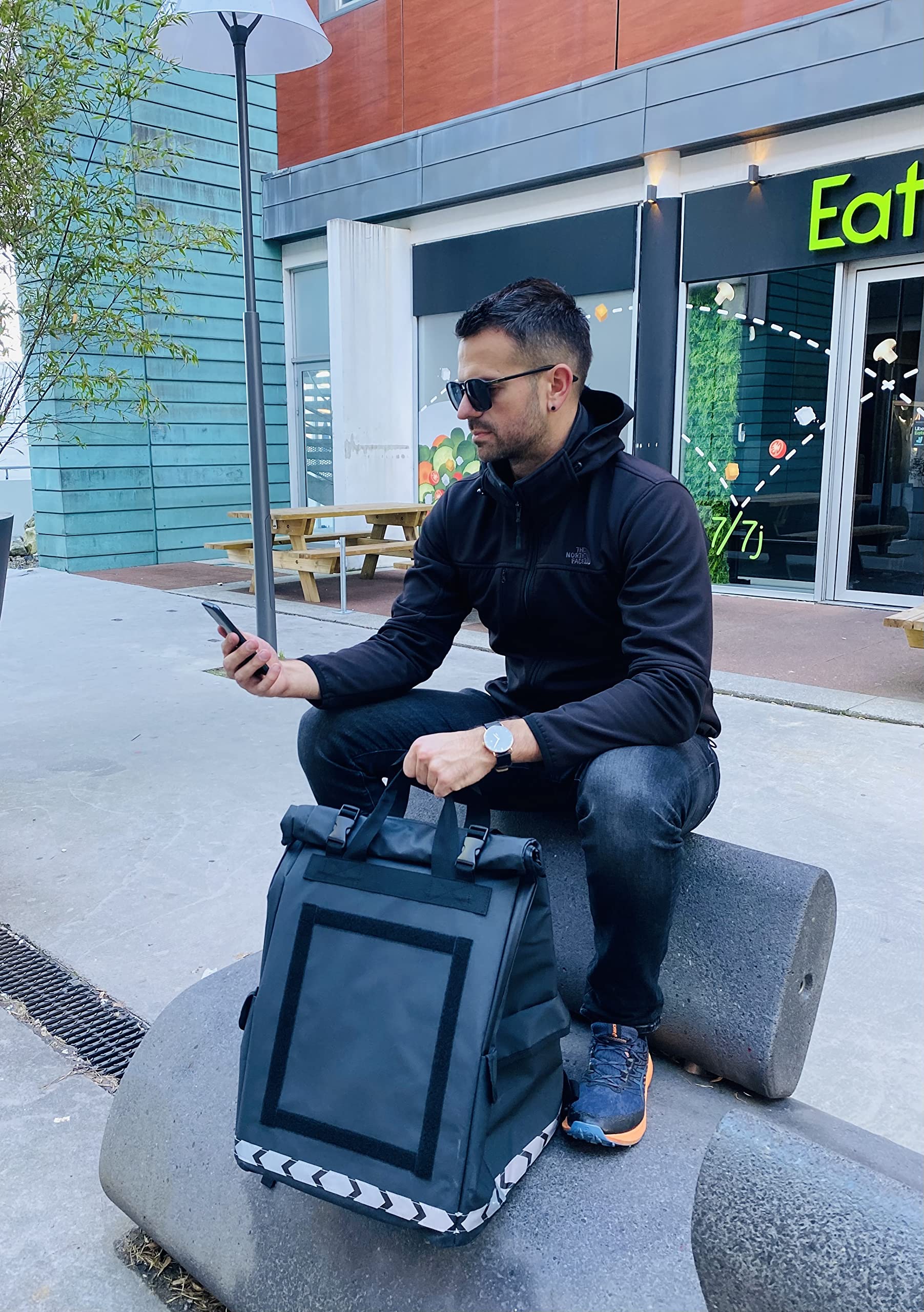 Sac de Livraison Isotherme Grande Capacité 35x35x60cm – Sac à dos Étanche & Ergonomique – Transport de Nourriture et Livraison de Repas à Emporter – Vélo, Moto et Scooter – Pour Livreurs