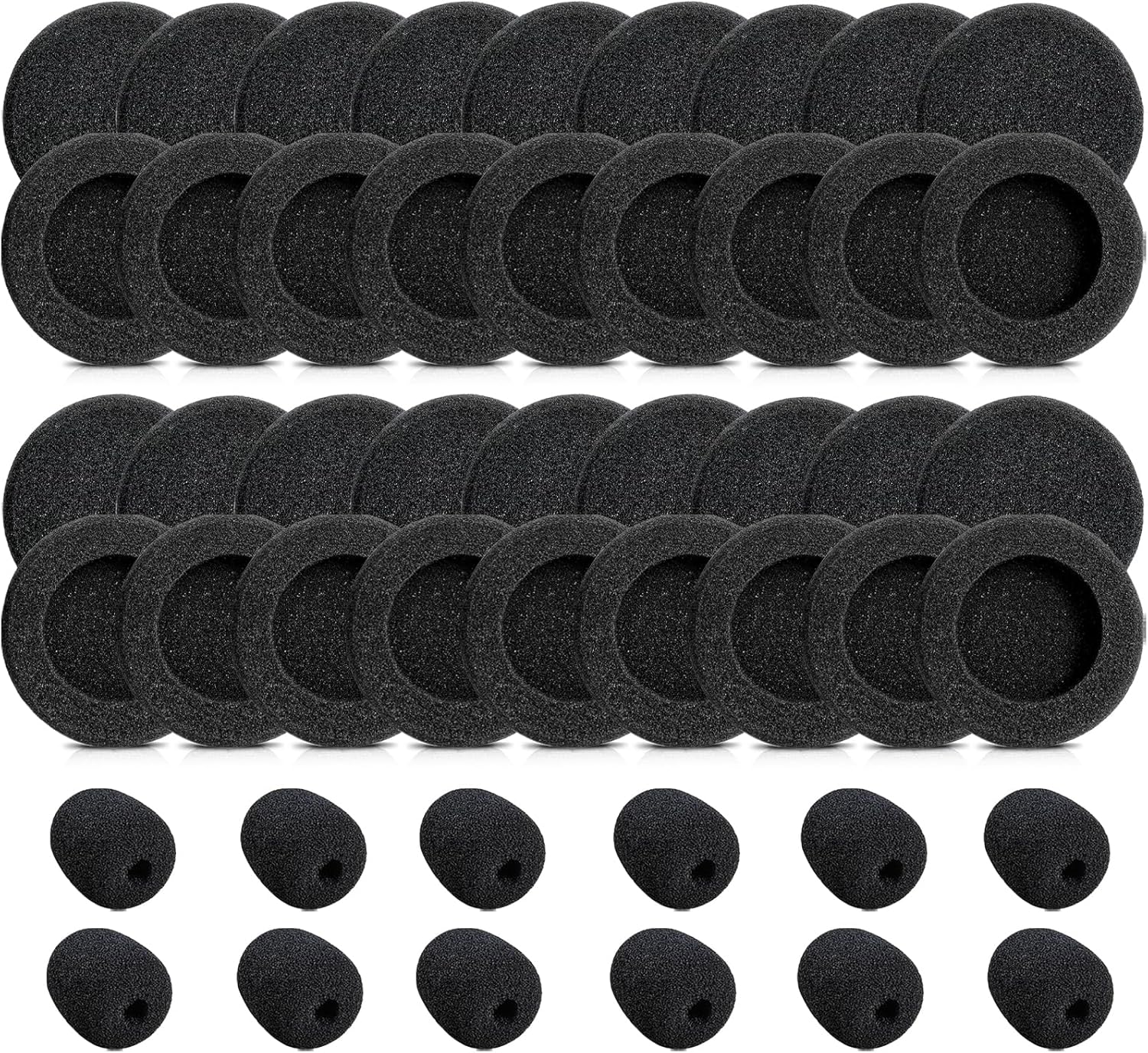 50 Pack Ear Cushions for Jabra Headset Replacement Foam Covers Ear Pads for Jabra GN1900 2000 2025 PRO 920 930 9450 Biz 1100 1500 Plantronics H251 H261 Most Standard Size Office Telephone Headphones