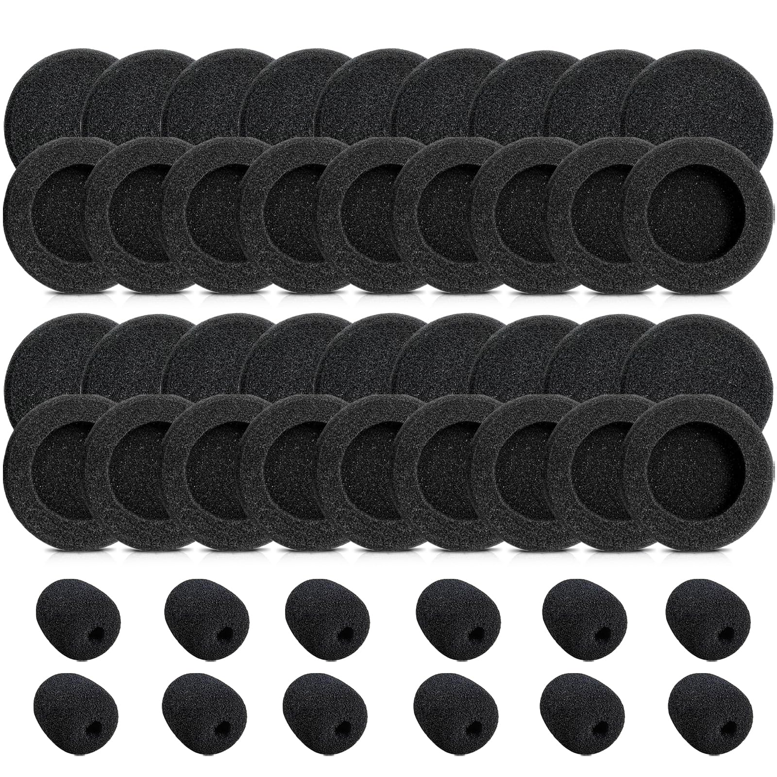 50 Pack Ear Cushions for Jabra Headset Replacement Foam Covers Ear Pads for Jabra GN1900 2000 2025 PRO 920 930 9450 Biz 1100 1500 Plantronics H251