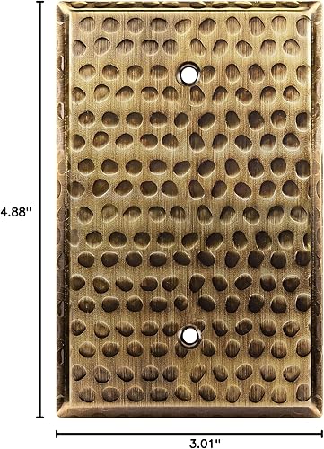 Vista 22 de LIDER Placa de pared de metal en blanco, cubierta de salida de acero inoxidable, resistente a la corrosión, tamaño mediano de 1 banda, 4.88 x 3.11