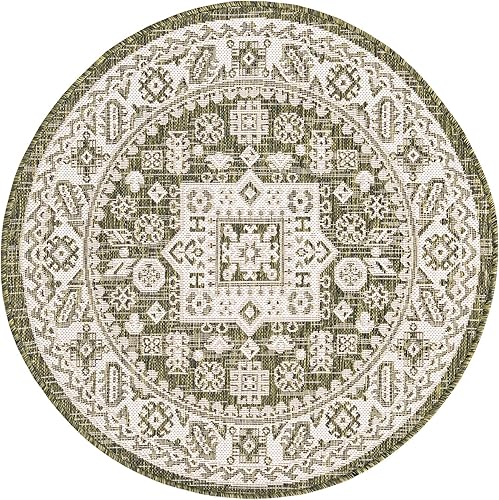 Miniatura 580 de Rugs.com Outdoor Aztec Collection Alfombra – 4 x 6 pies alfombra de tejido plano gris carbón perfecta para salas de estar, grandes comedores, planos