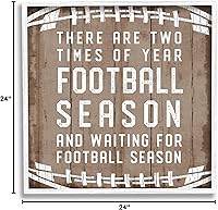 Vista 11 de Stupell Industries Frase deportiva rústica de la temporada de fútbol, diseñada por CAD Designs - Arte de pared enmarcado en blanco, 24 x 24 pulgadas