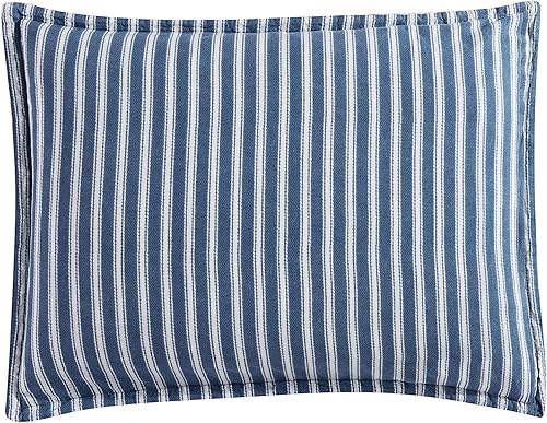 Miniatura 7 de Stone Cottage Juego de colchas de algodón de la raya de sauce, Rey, Indigo