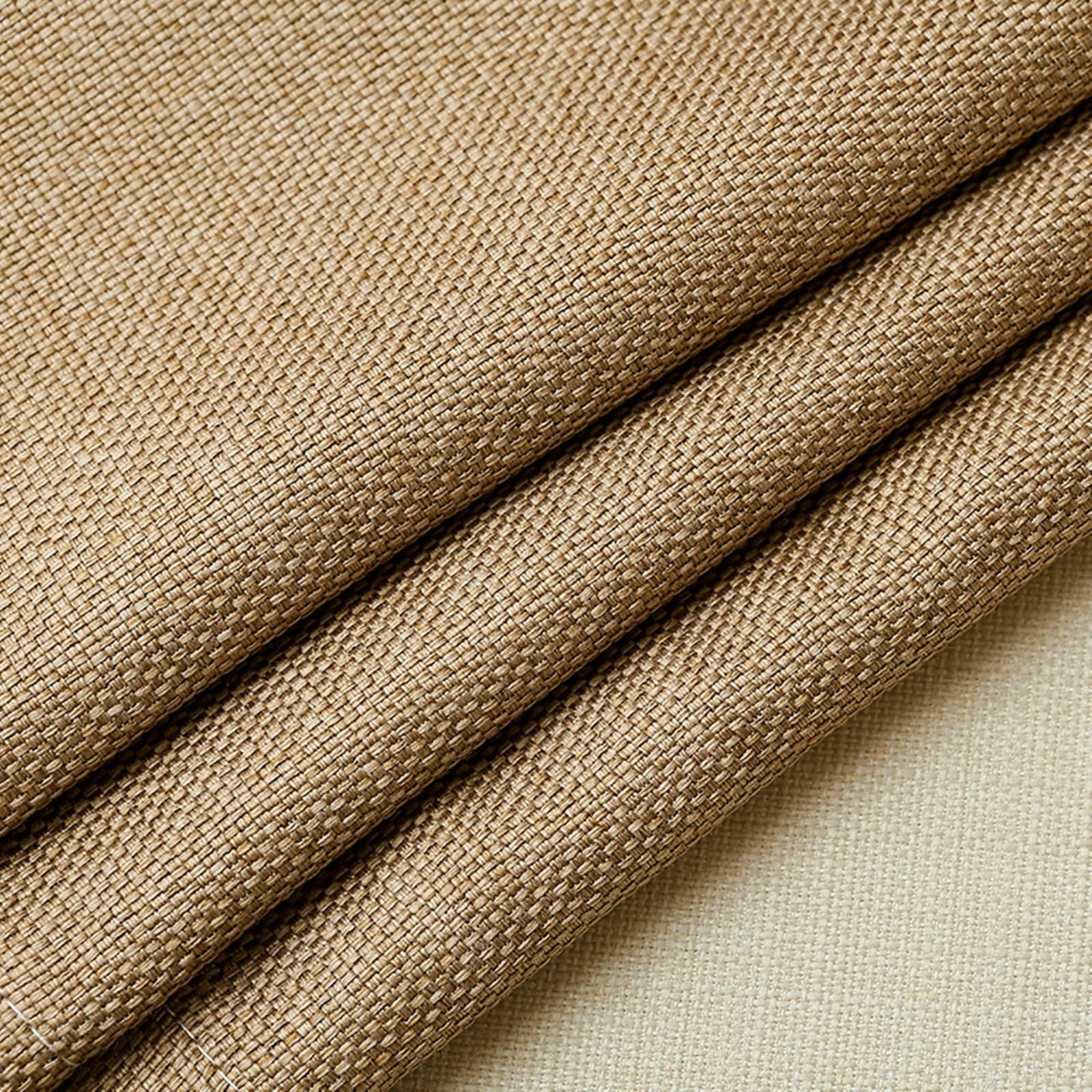 Wycian Mantovane e tende da cucina per camera da letto, mantovane per finestre, confezione da 2, marrone chiaro, oscuranti, corte, in cotone e lino, tinta unita, 96 x 115 cm (larghezza x altezza)