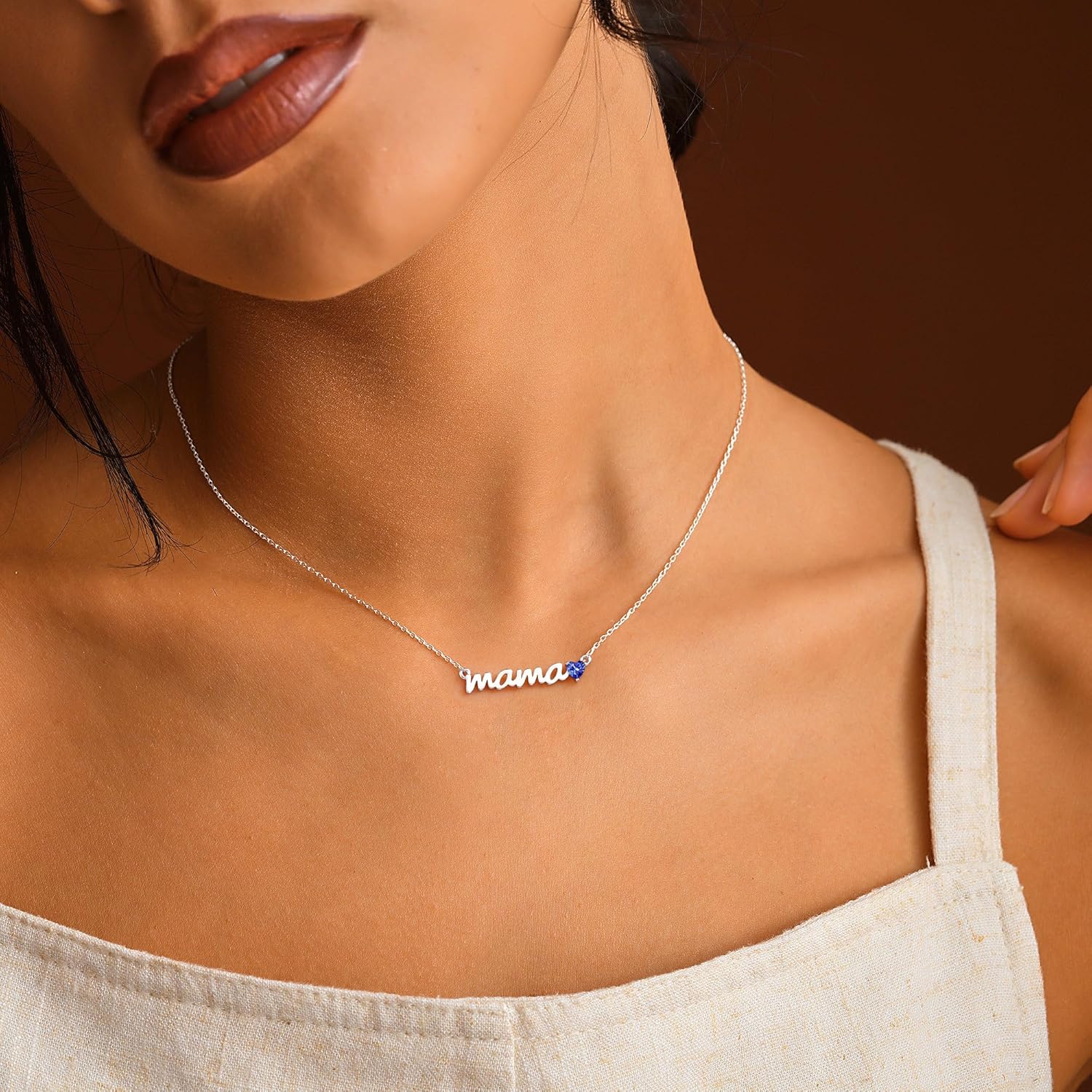 Btysun Mom Gifts for Mothers Day, Birthday Gifts for Mom Birthstone Necklace for Women 14K Gold Plated Mama Necklace Trendy Pendant Jewelry Gifts for Moms Mothers Mother in Law - Image 3