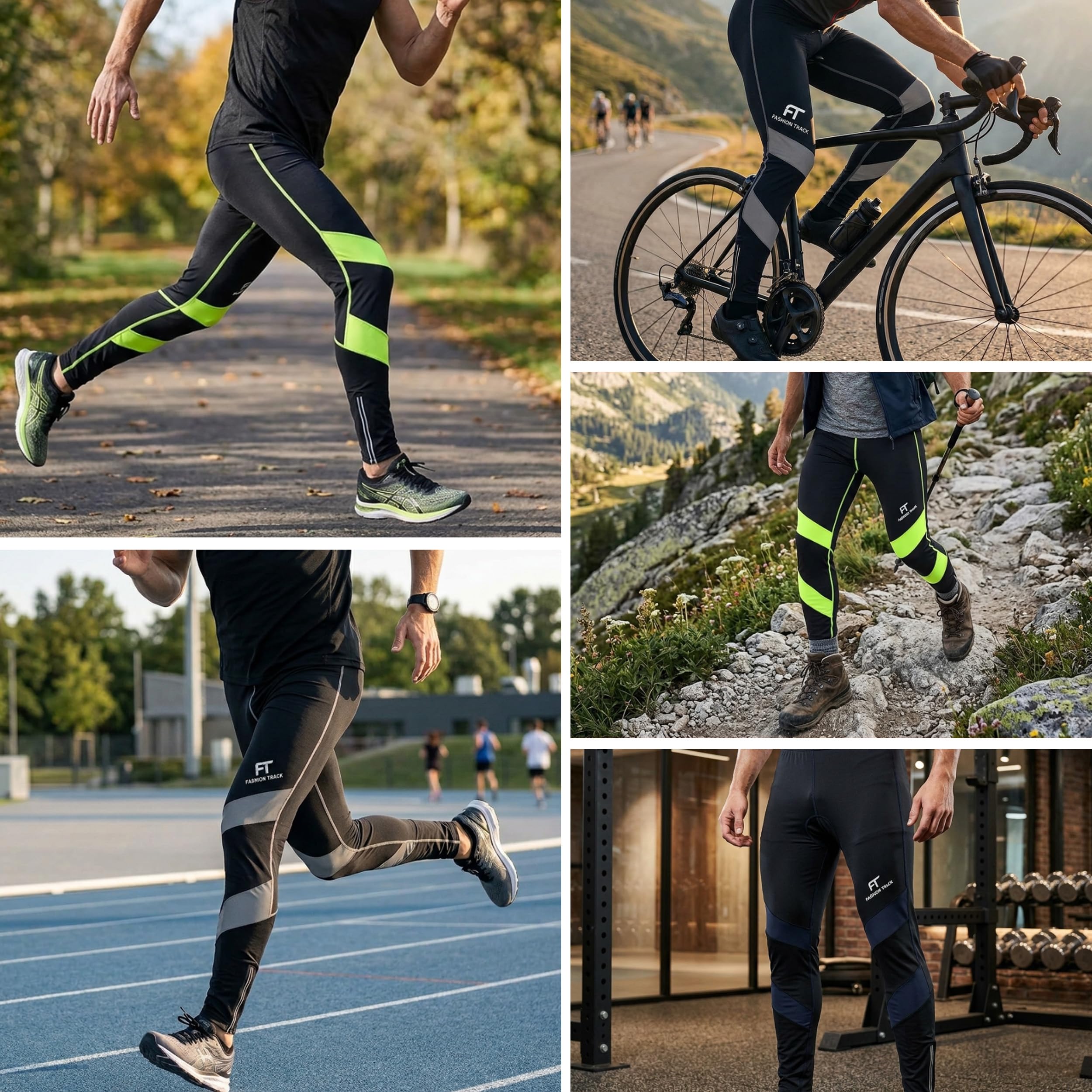 Pantalon de cyclisme tendance pour homme - Coolmax rembourré - Fabriqué en matériau Roubaix très élastique et dense pour de longues promenades à vélo confortables - Disponible en 5 modèles accrocheurs