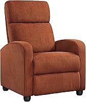 Vista 21 de Yaheetech Silla Reclinable Boucle Sofá Individual Asiento de Cine en Casa Ajustable Silla Reclinable Individual Moderna para Sala de Estar Blanco