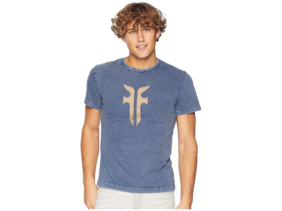 

Frye Double F T-Shirt (Night Shadow Blue Acid Wash) Men's Clothing