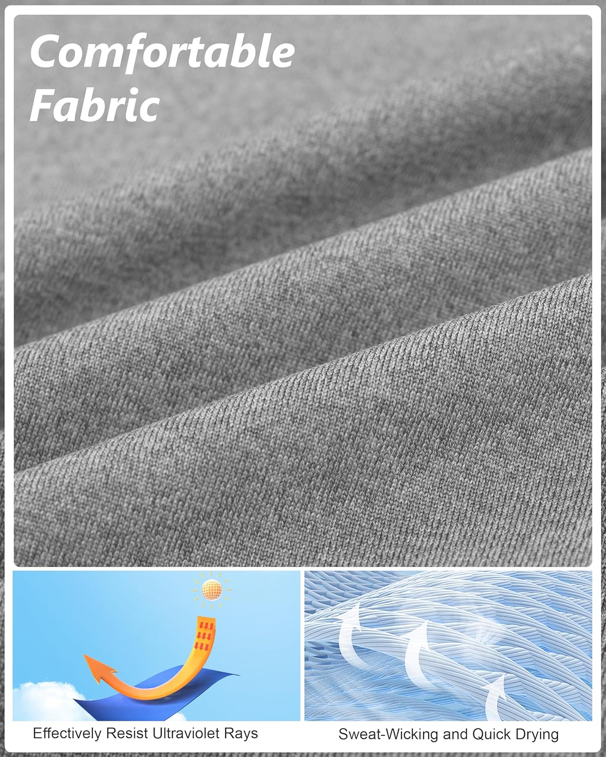 Men's UPF 50+ Swim Shirts, Sun Protection Short Sleeve Rash Guard, Quick Dry T-Shirt for Fishing and Surfing - Image 3