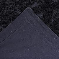 Vista 5 de Better Trends Colección Ashton - Colchas de chenilla con mechones, tamaño individual, color negro, 100% algodón, diseño de medallón de chenilla