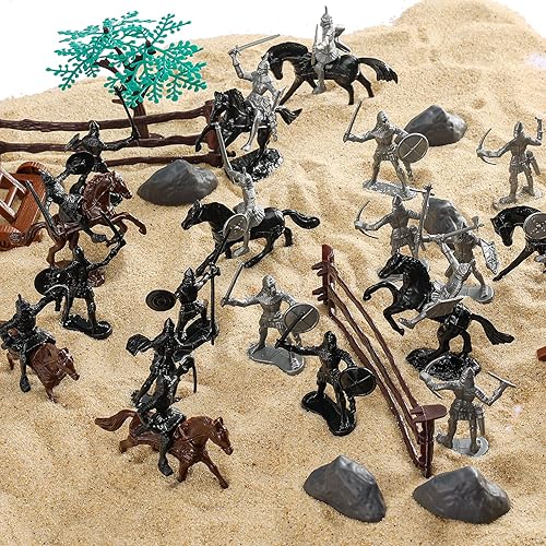 Miniatura 6 de Amor Present Juguetes de caballeros medievales, figuras de acción de caballero para niños