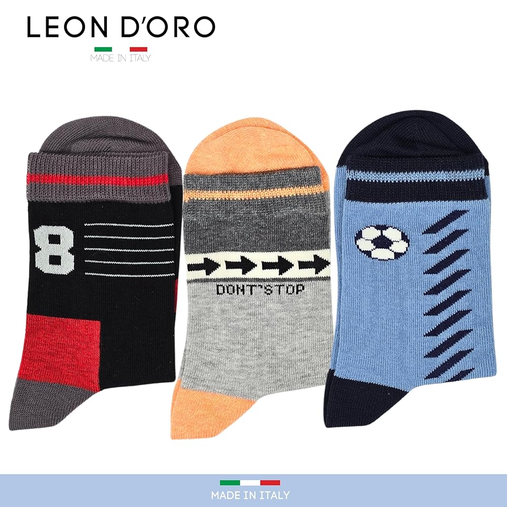 LEON D'ORO Babysocken - Baumwoll-Frottee Socken Made In Italy
