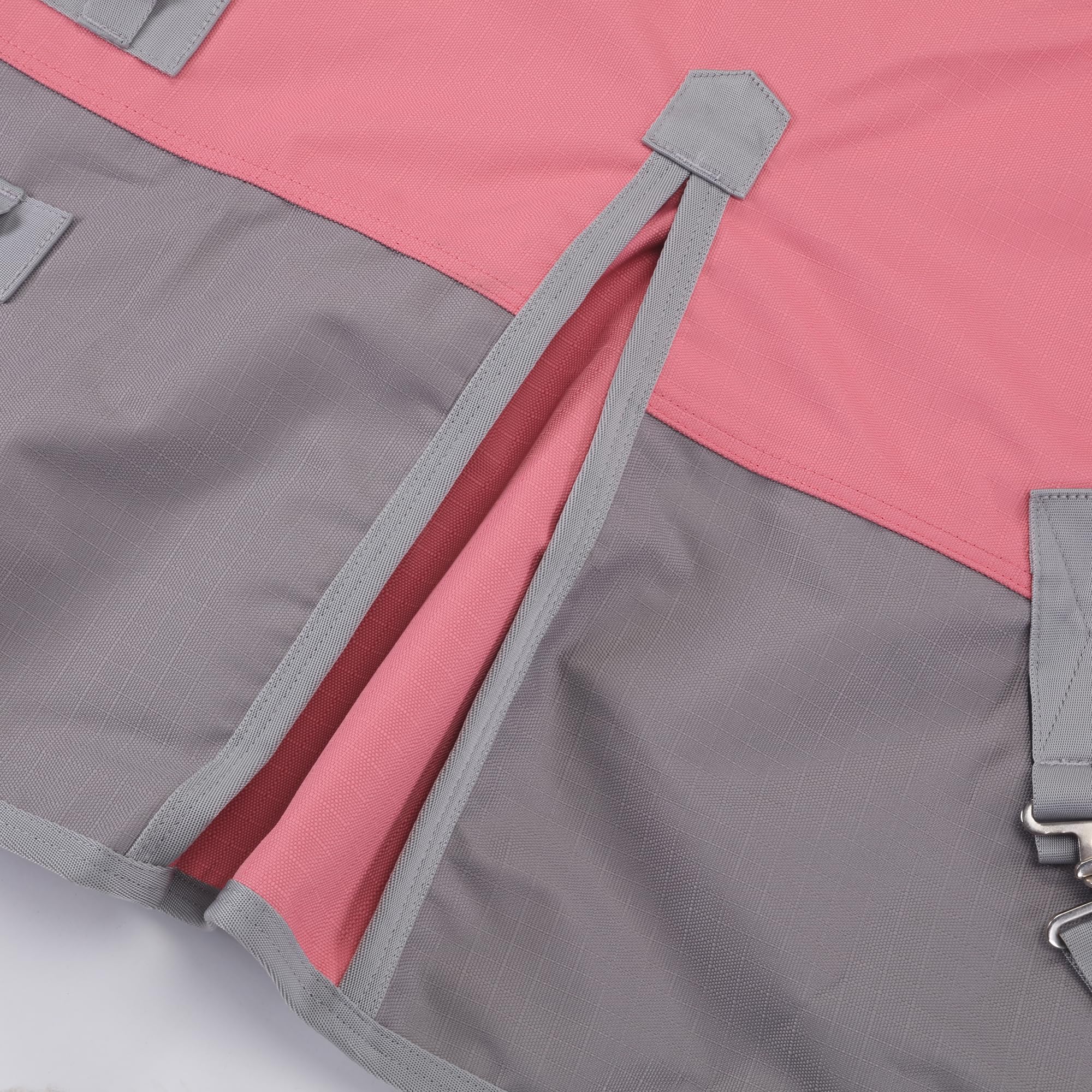 1200D Ripstop Chemise de pluie légère sans remplissage, imperméable et respirante, col standard, rose gris, 1,8 m