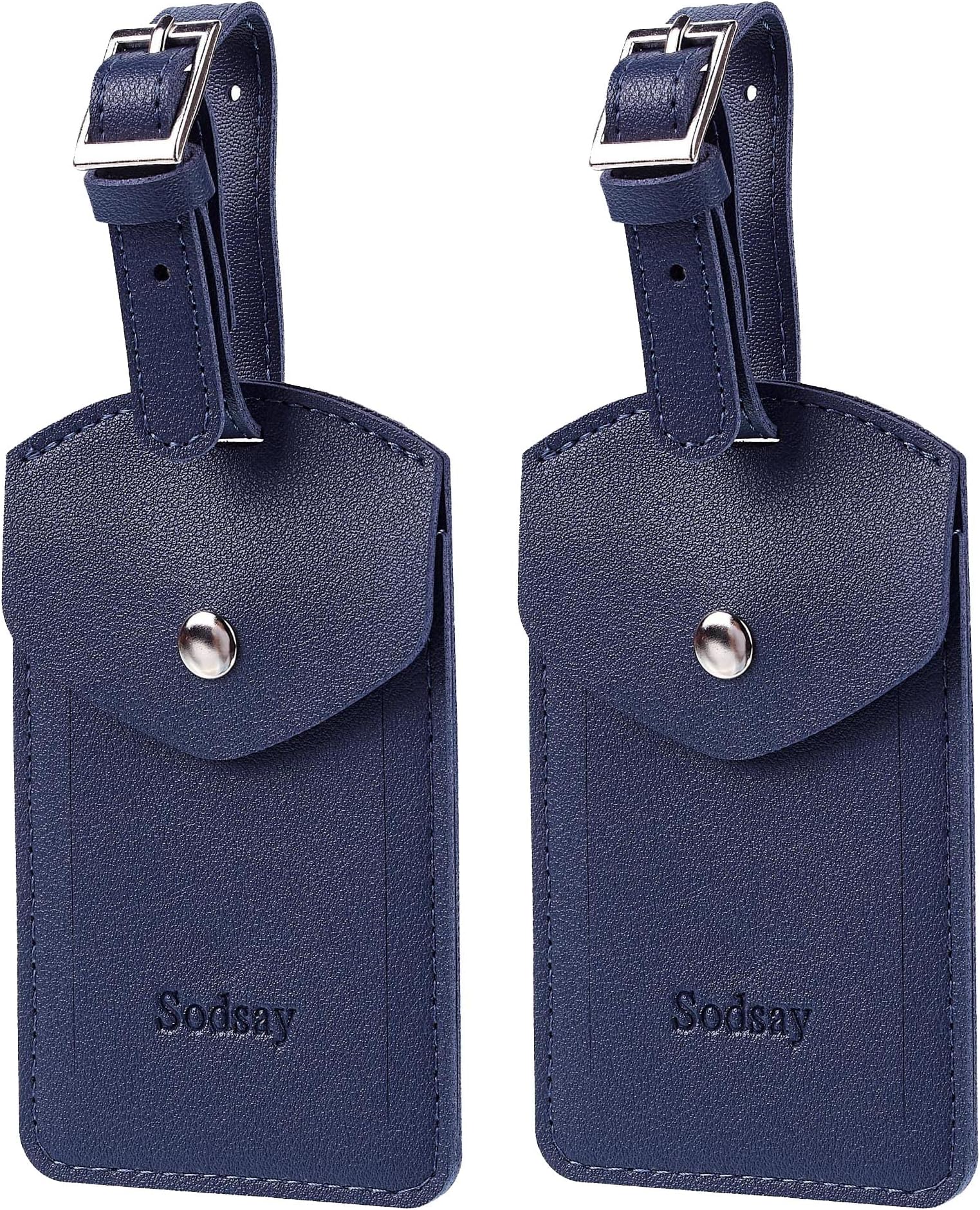 SodsayLeather 2 Luggage Tag Baggage Bag Travel Tags with Privacy Flap