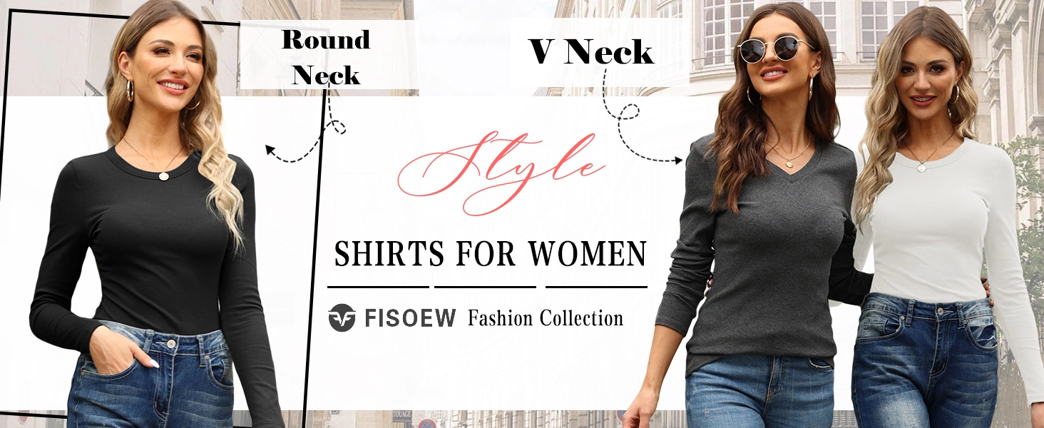 Fisoew Maglia Donna Manica Lunga A Coste - Slim Fit, Girocollo, Con Fori Per I Pollici, Tessuto Elasticizzato, Cachi Scuro, XL