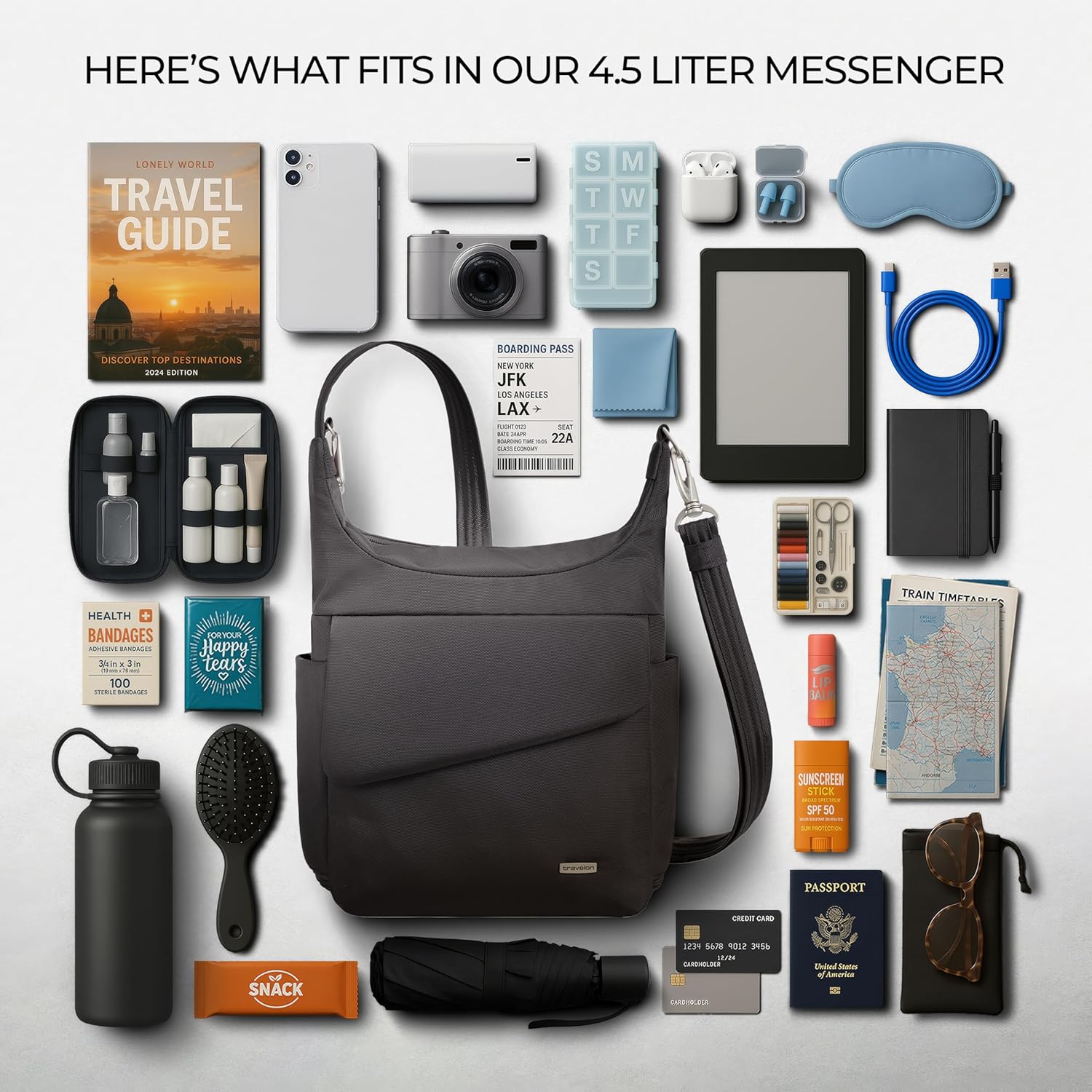 Travelon Anti-Theft Classic Messenger Bag - Image 5