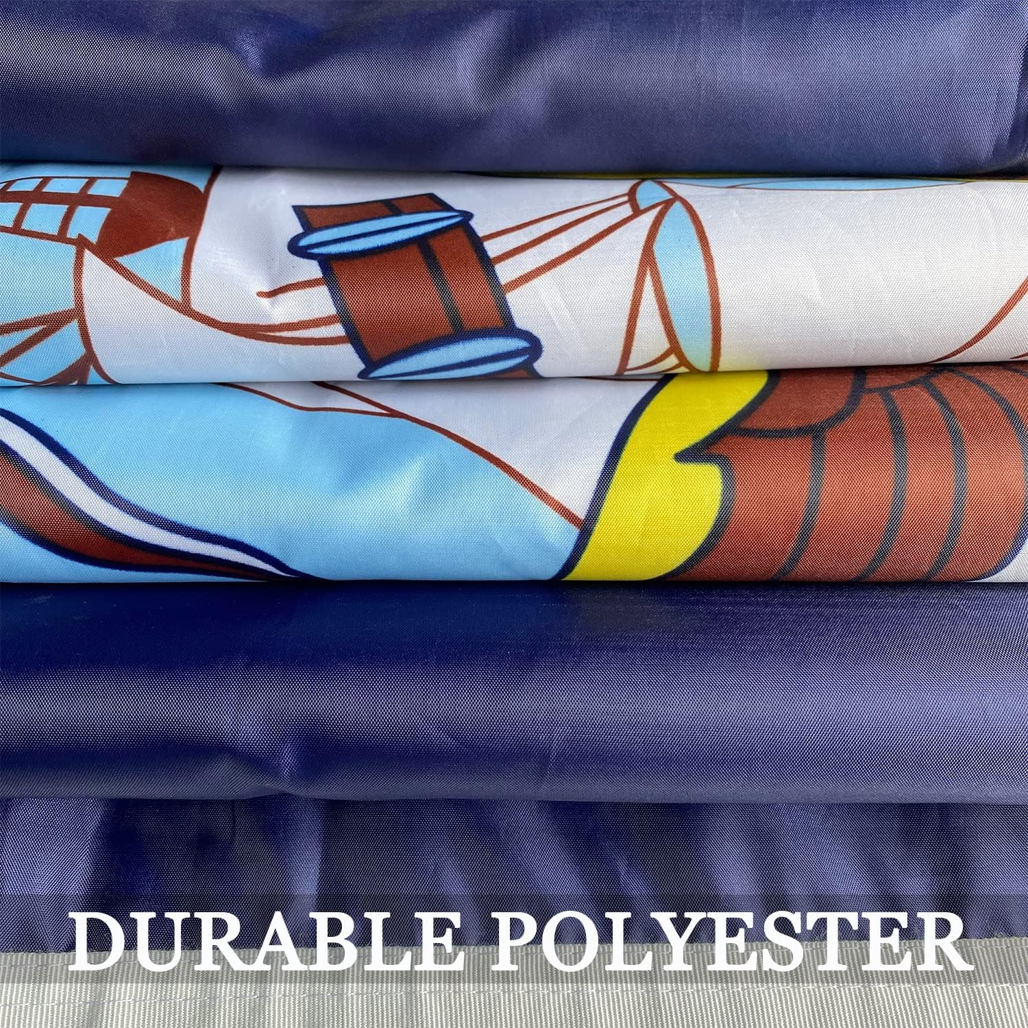 Double Sided Navy Flags 3x5 Outdoor- Heavy Duty 3Ply 240D Polyester Vivid Colors- Navy Flag Banner- Canvas Header with 2 Brass Grommets & 4 Rows Stitched - Image 6