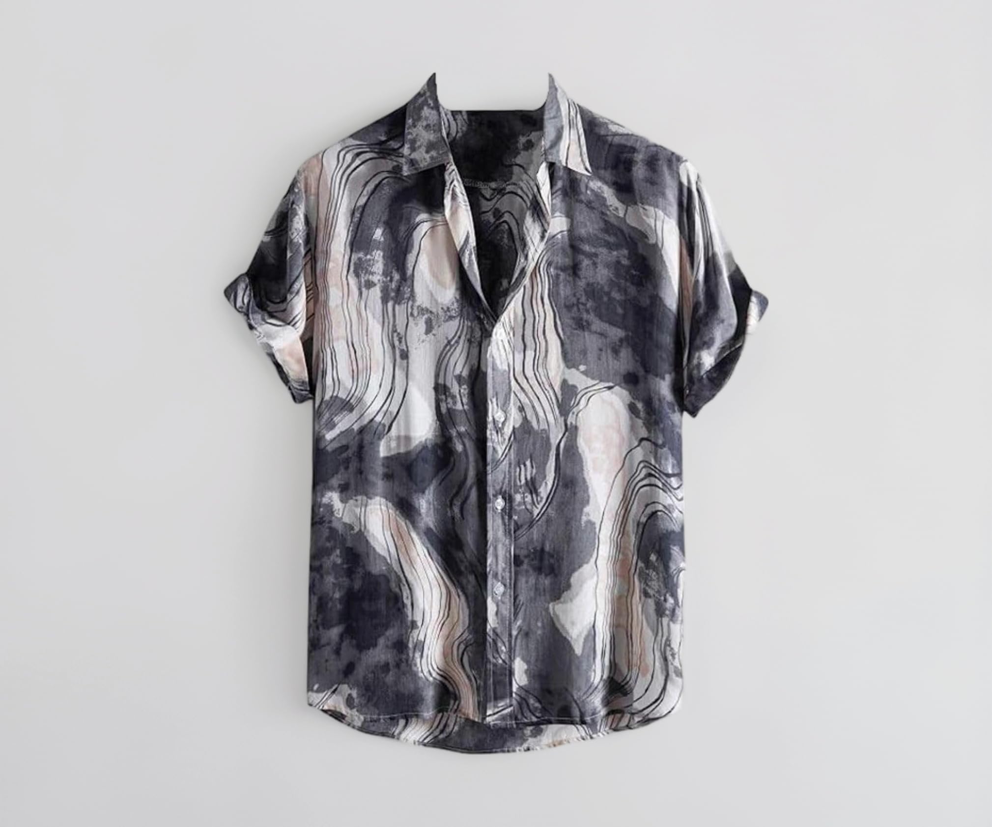 Leriya Fashion Men's Rayon Regular Fit Shirt Casual Stylish | Short Sleeve | Printed Shirts| Summer Button Down