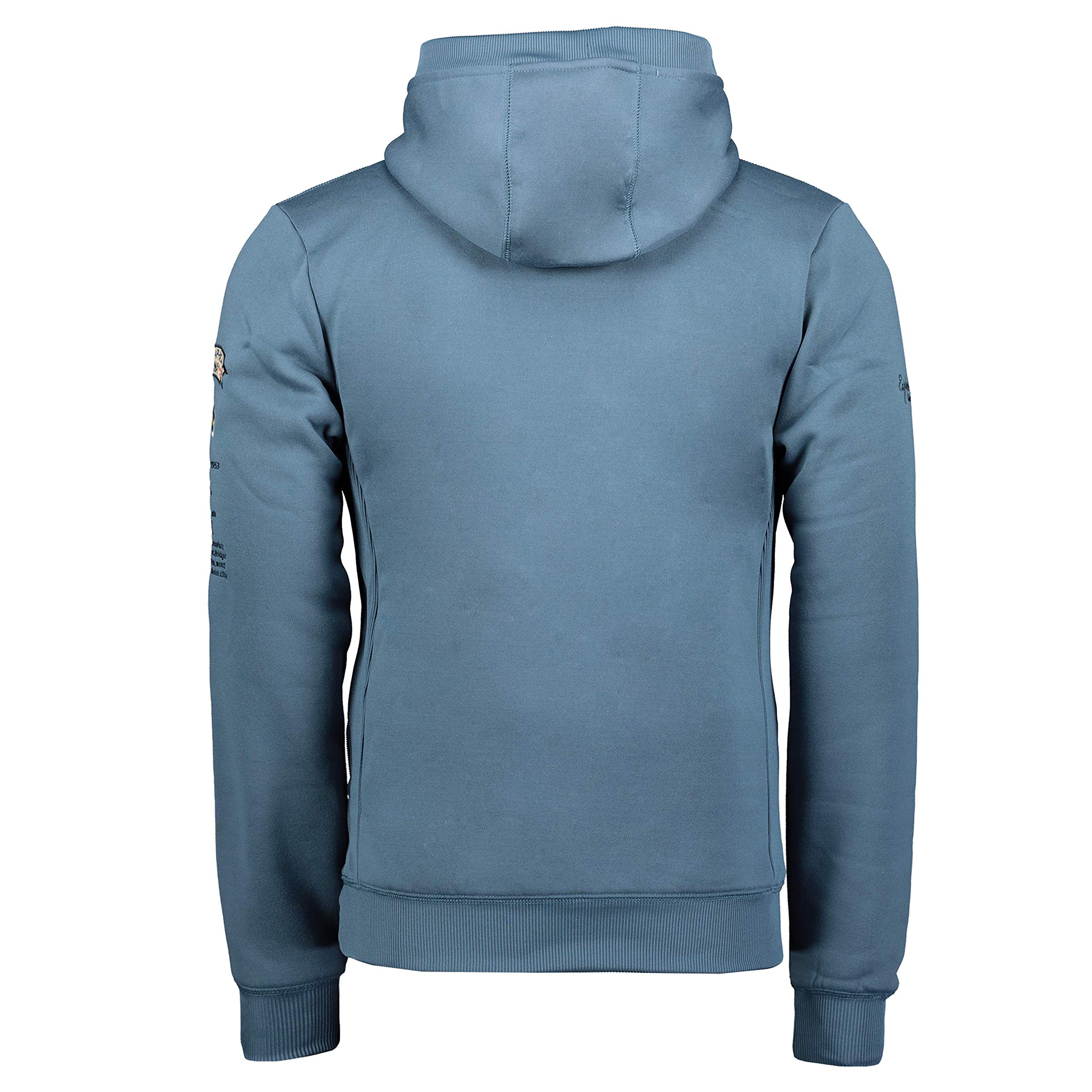 Geographical Norway Gymclass męska bluza z kapturem z kieszenią kangura na zamek błyskawiczny - bluzy z kapturem śnieg z długim rękawem - idealna sukienka na wiosnę, lato, jesień, zimę