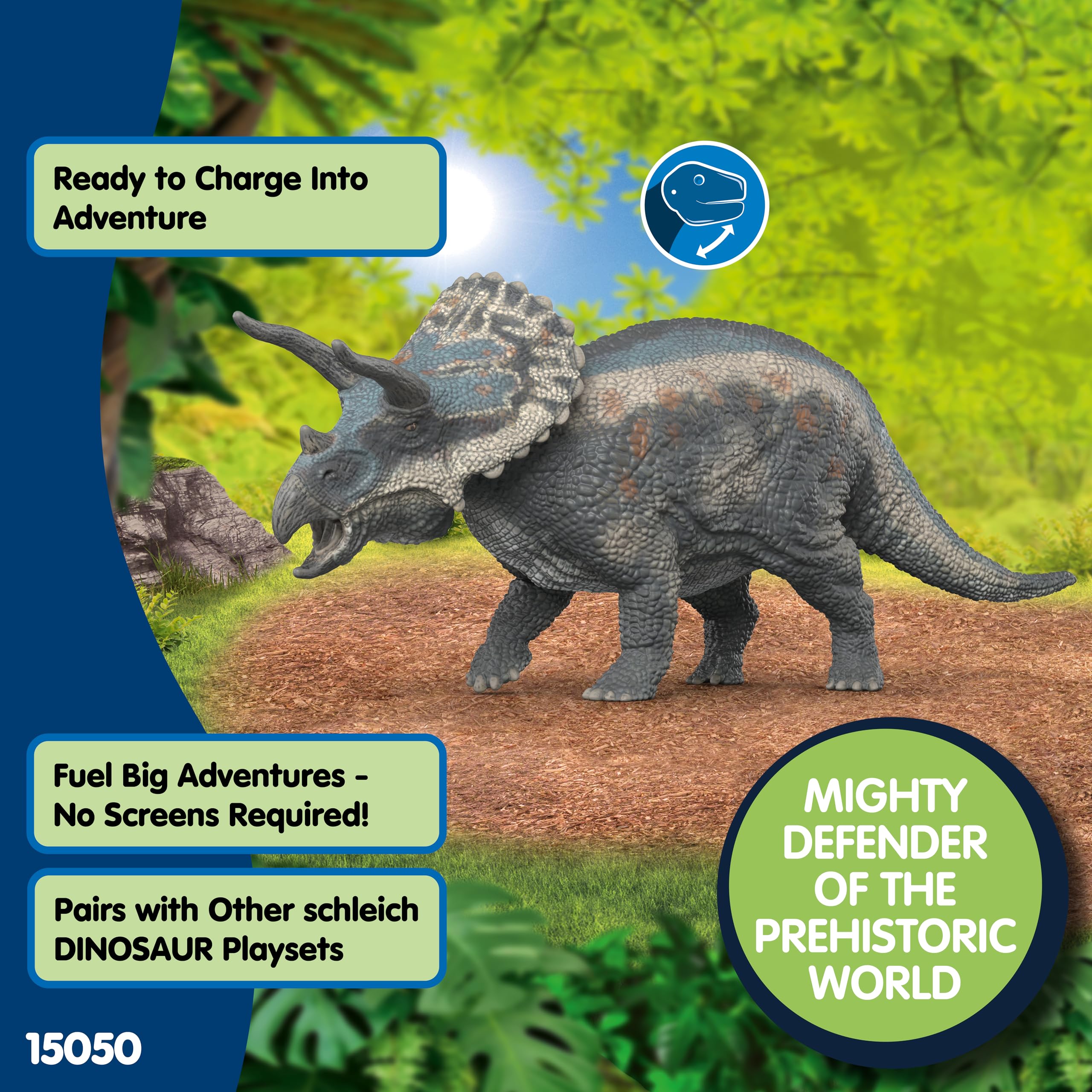Amazon.co.jp: シュライヒ schleich 恐竜 トリケラトプス(グレー