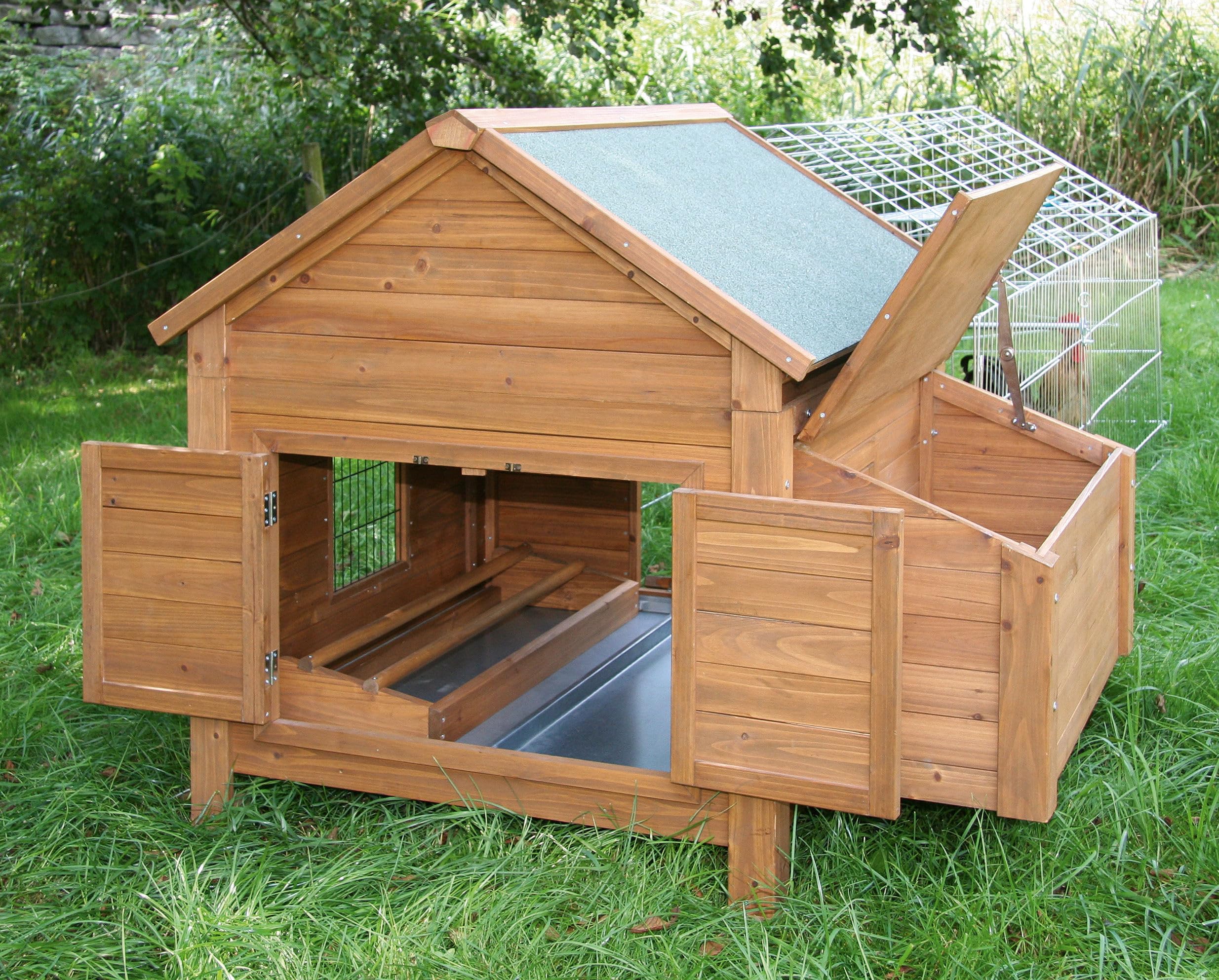 Kerbl Hobbyfarming Nido per piccoli animali per polli, 85x37x48cm, incl. posatoi, facile da montare nella gabbia