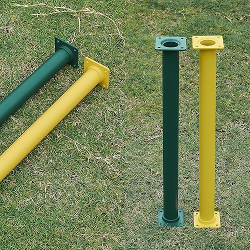 Miniatura 8 de Juego de 6 barras de mono para patio trasero, peldaños de escalera de metal para juegos, asas de escalada de seguridad para patio de juegos al aire