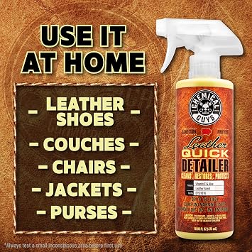Chemical Guys, Leather Quick Detailer, Cleaner & Conditioner Spray, 32 oz | Quick spray cleans and conditions seats, furniture and apparel, safe on natural, synthetic and faux leather
