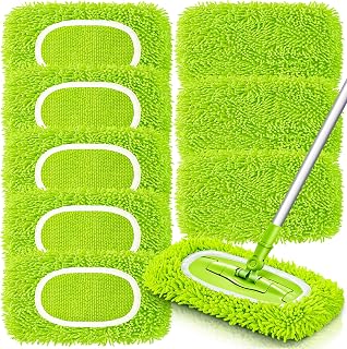 Unoutur Reusable Dry Sweeping Cloths Microfiber Wet Mop Pads Compatible with Swiffer Sweeper Mop Replacement Sweeping Mopping pad Refills for Hardwood Surface Floor Cleaning (8PCS)