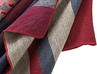 Vista 131 de Urban CoCo Poncho de colores para mujer, chal con frente abierto, color en bloques